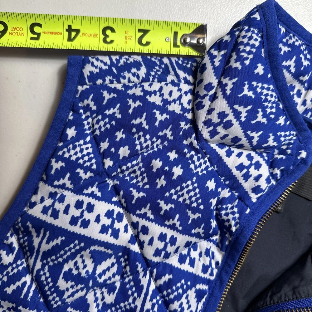 Women's J. Crew Blue Fair Isle Down Puffer Vest Size Small PETITE Winter Holiday - Picture 9 of 9